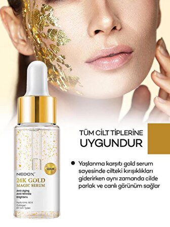NEDOX Yaşlanma Ve Kırışıklık Karşıtı Anti Aging 24k Gold Serum 30 ml